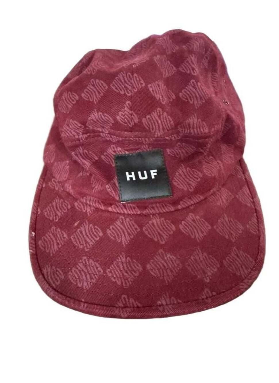 HUF Luxe Volley 5-Panel Burgundy Corduroy Hat Strapback Cap